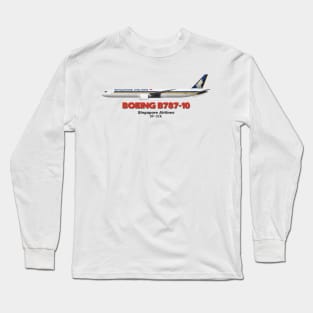 Boeing B787-10 - Singapore Airlines Long Sleeve T-Shirt